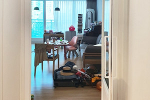 현관중문으로 변신한 모던 아파트: 의정부 초슬림스윙도어 시공 후기
